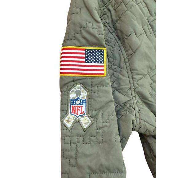 Nike Green NFL salute to service Miami Dolphins Snap Button Jacket Size large - Picture 3 of 7